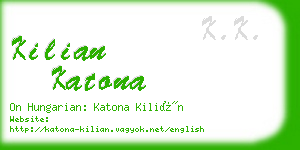 kilian katona business card